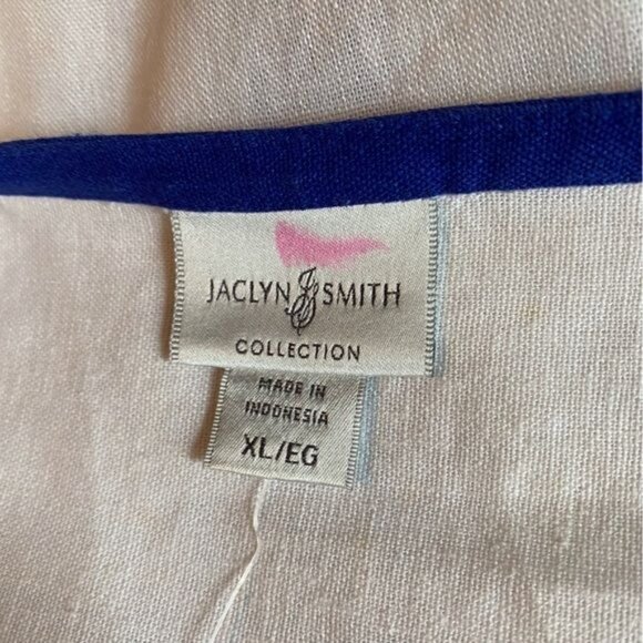Jaclyn Smith Womens Linen Tunic Button Down Size XL Beachy Color Block L… - Picture 6 of 9